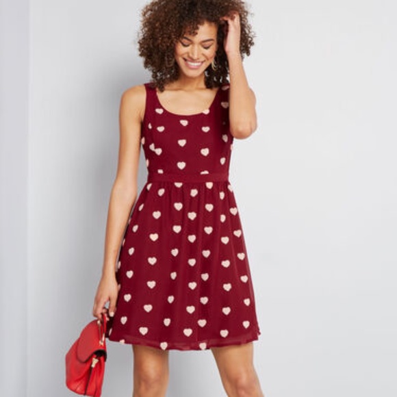 Modcloth Dresses & Skirts - Modcloth Hearts Affluter Dress